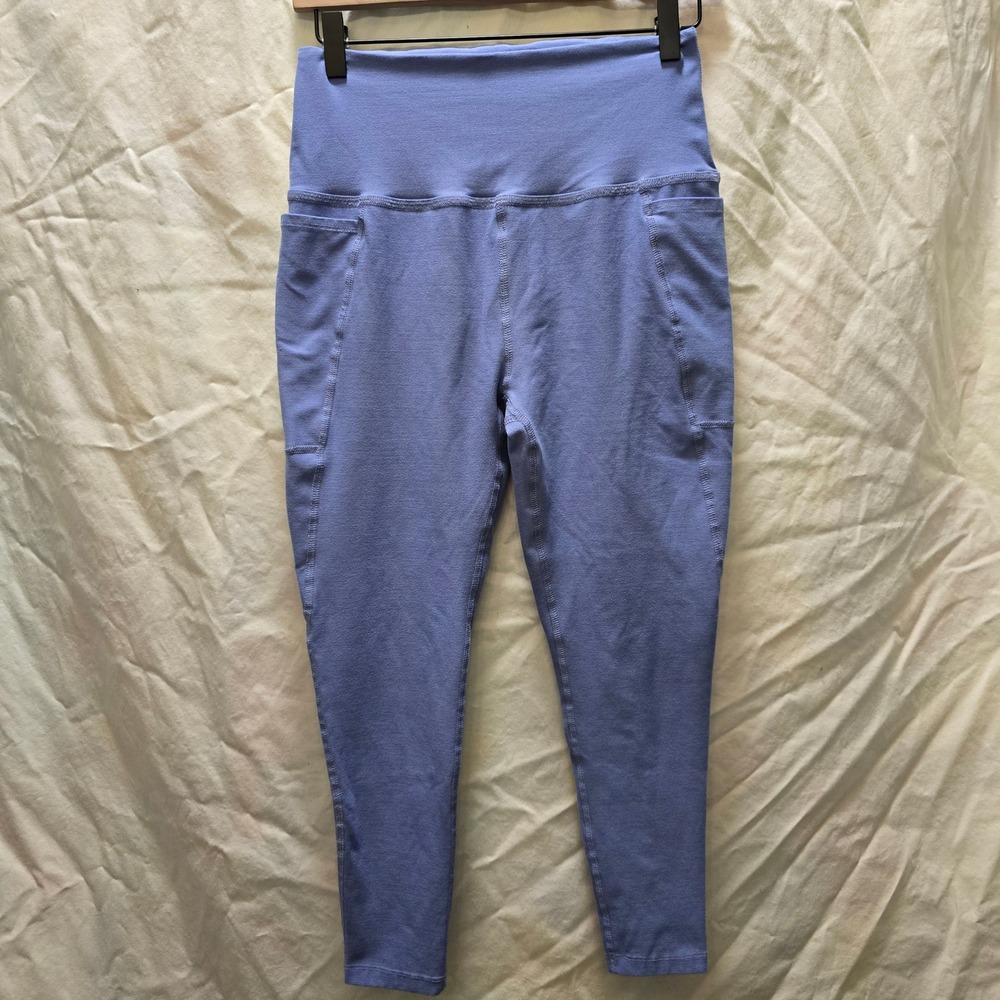 Beyond Yoga Heathered High Waisted Pocket‎ Leggings Blue Large Activewear